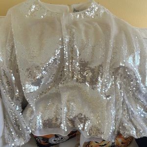 STUNNING ZARA SEQUIN TOP SIZE S BNWT (item code 7744/047/808)